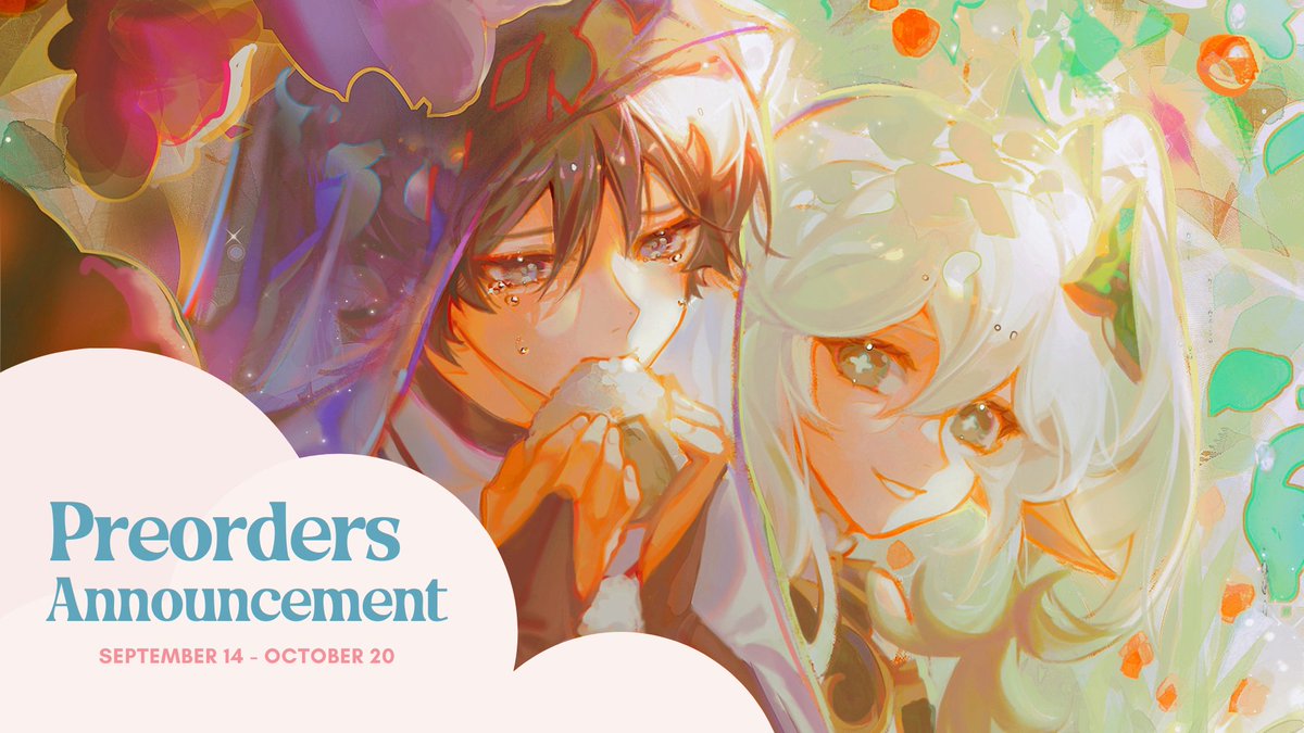 🍀 BOUNDLESS MEMORIES: PREORDERS ANNOUNCEMENT 🍀 “Once you’ve met someone, you never really forget them. It just takes a while for your memories to return.” Preorders for Genshin x Ghibli zine are opening soon! 📅 Preorders Open: September 14 - October 20 🕐 9:00AM EST