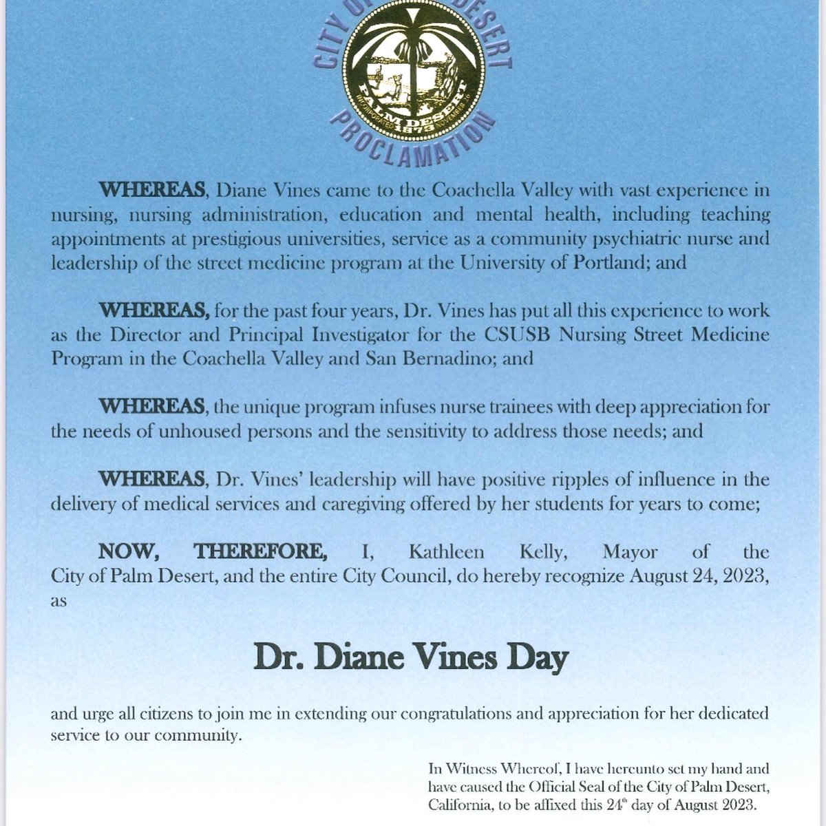 Proud of Dr. Diane Vines for her Street Medicine work at our Palm Desert campus.

Also we are grateful to Tina for her 30 years of service at CSUSB!
#selfiewithsastry
