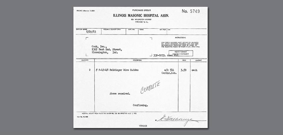 CookMedical's tweet image. The Beginning:1963

In August, 1963 Cook Medical made it's first sale to the Illinois Masonic Hospital Association in Chicago, IL. Two Seldinger Wire Guides were sold at $3.50 each 👏 

#CookHistory #CookMedical #SeldingerTechnique #WireGuides #1963