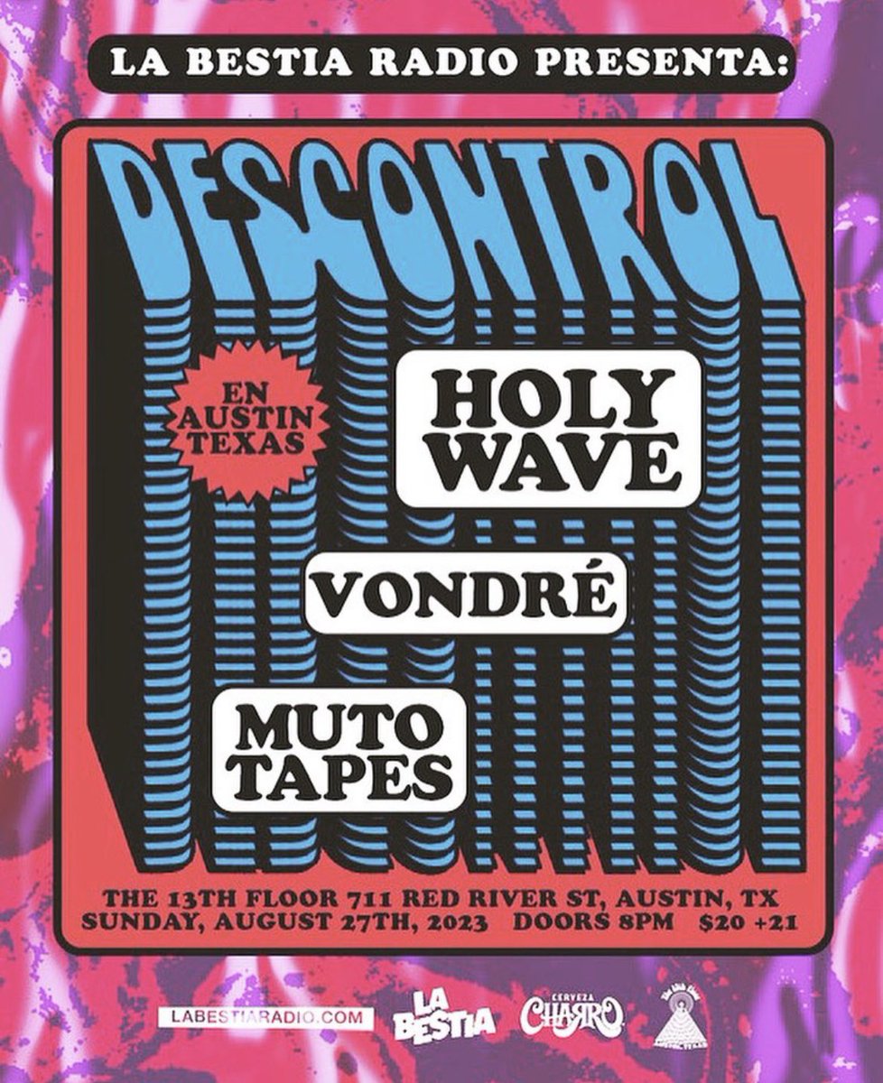 AUSTIN! @Holy_Wave performs live tonight at The 13th Floor!