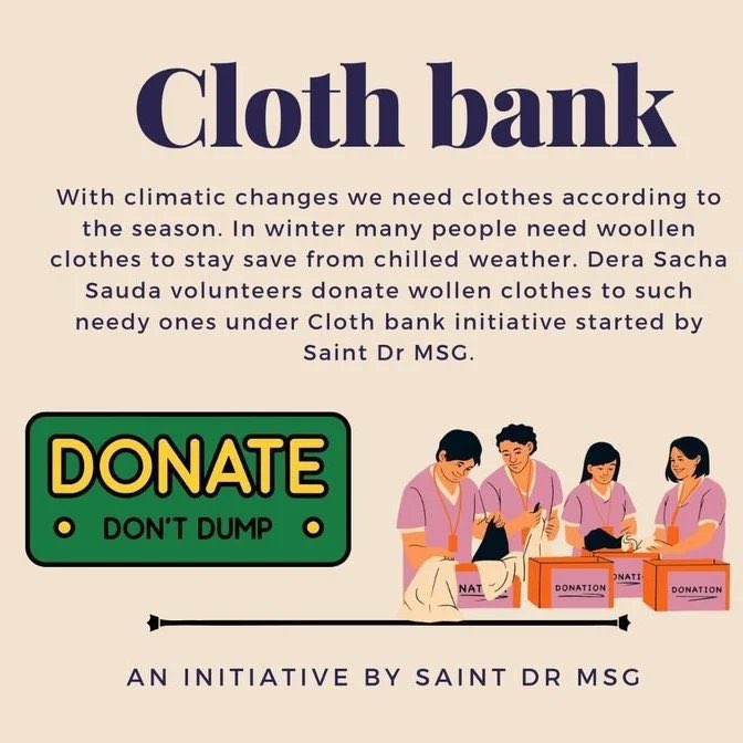 With climatic changes we need clothes according to the season. In winter mny people need woollen clothes to stay save from chilled weather. #DeraSachaSauda volunteers donate woolen clothes to such needy ones under #ClothBank initiative started by Saint Dr.MSG
#ClothesDistribution
