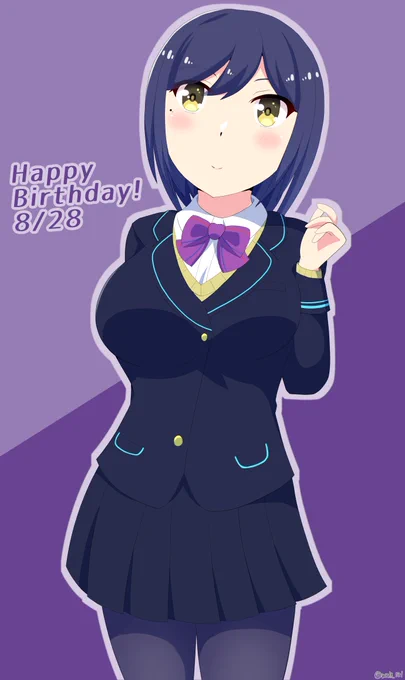 しずりん先輩お誕生日おめでとうございますー!!優しくて大人で時にかわいいしずりん先輩が大好きです #凛Art #しずりん誕 #8月28日はしずりんのお誕生日 