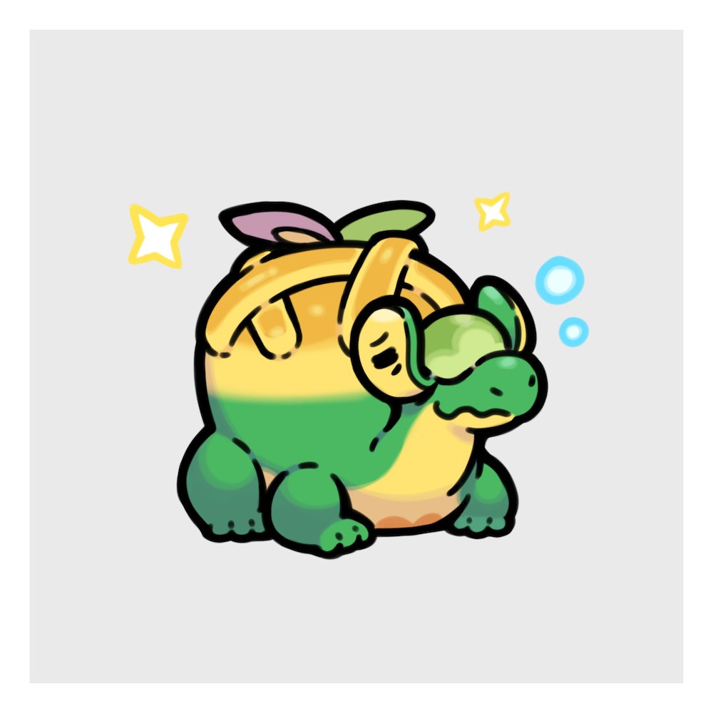 Pokemon ko-fi commission. Snoozy shiny Appletun.