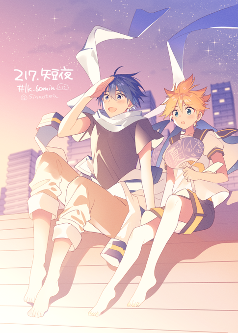 「blue hair night sky」 illustration images(Latest)｜4pages