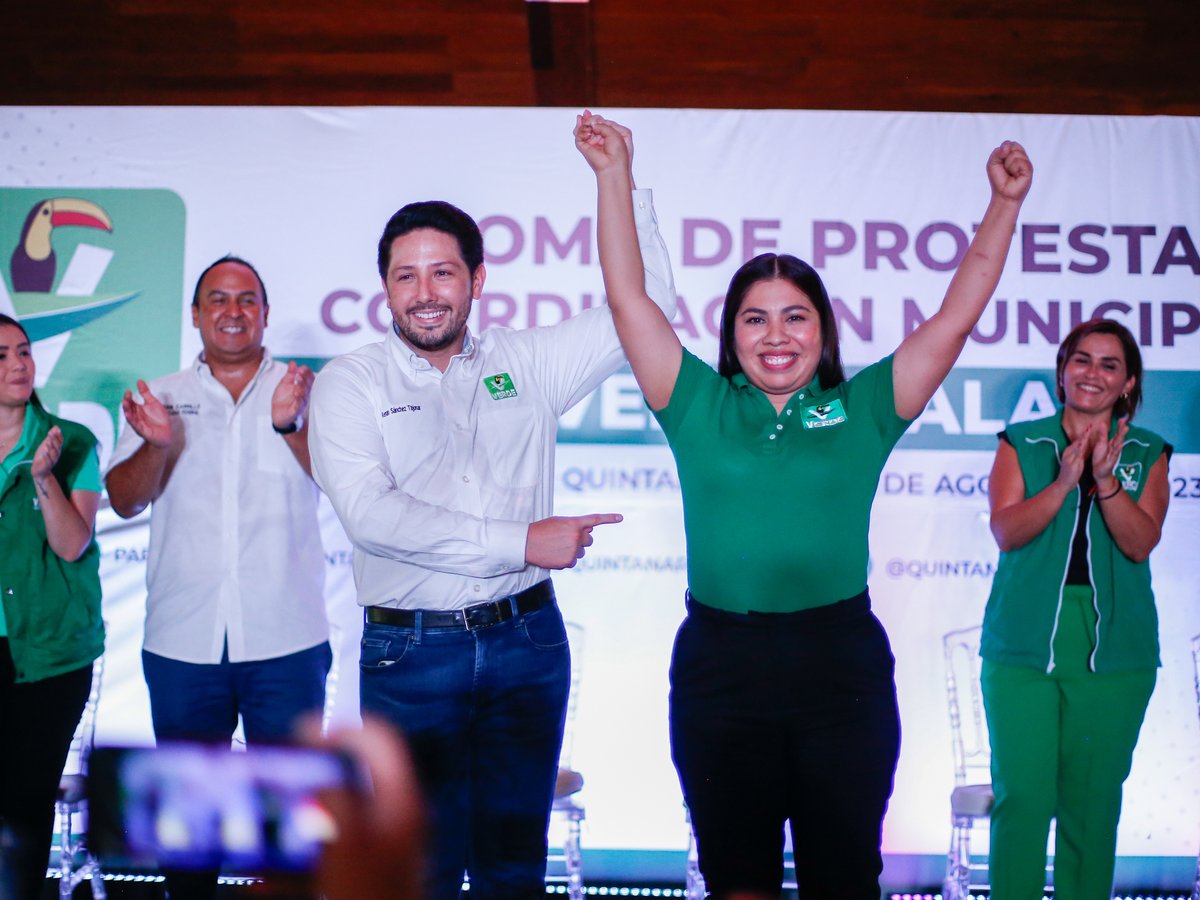 RenanSanchez_'s tweet photo. Ya tenemos nuevo comité municipal del #VerdeBacalar, el cual estará encabezado por nuestra amiga Oneyda Cuxin.

Gracias por aceptar esta labor para fortalecer a nuestro partido en el municipio y seguir sumando a la transformación del estado. https://t.co/aMezdnCfze