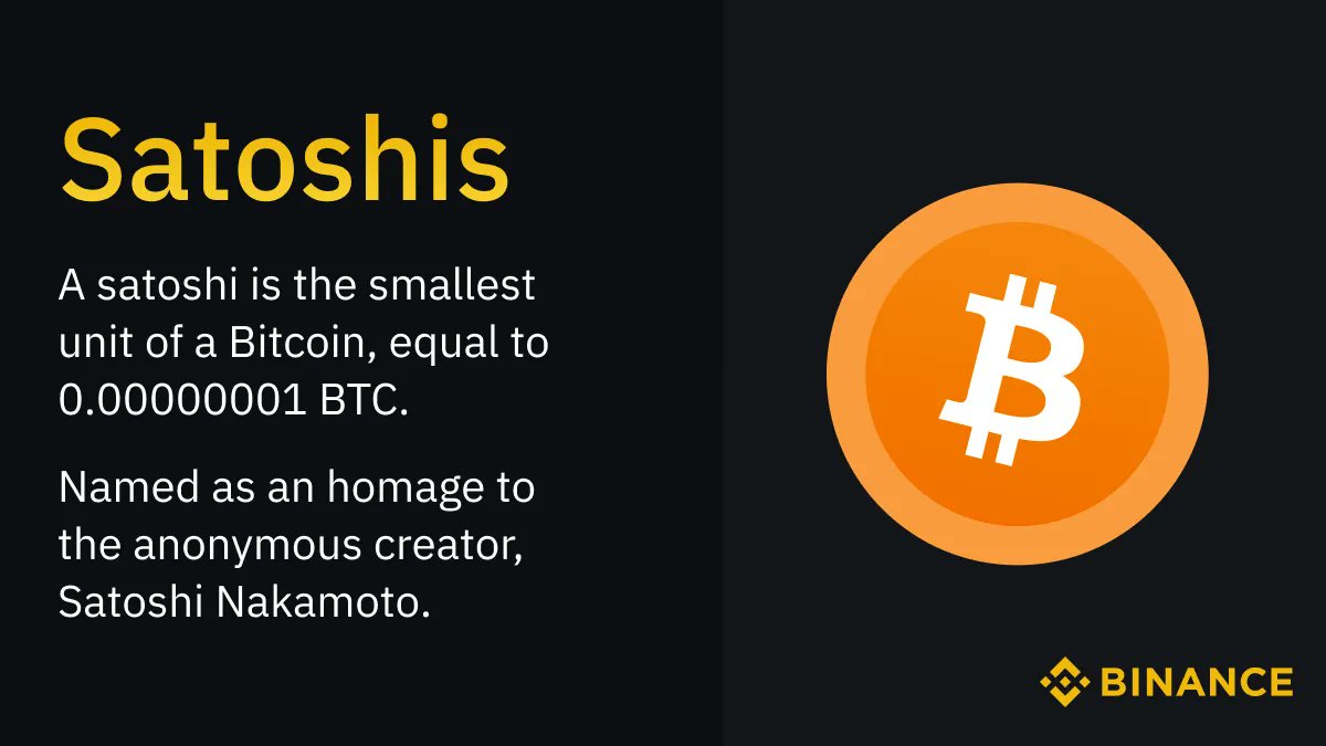 The smallest unit of #Bitcoin One Satoshi - named after you know who.