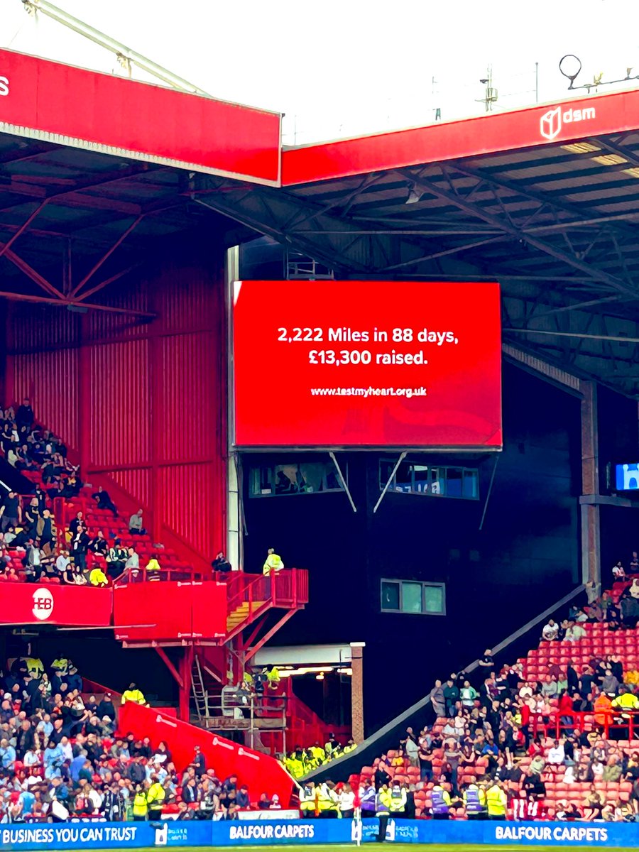 JLW (@j_l_wtweets) on Twitter photo DAY 88/92✅
92/92🏟️
IT’S OVER🚴👟
2,222 miles walked/cycled in 88 days for 100+ young people at <a href="/CommunitySUFC/">Sheffield United Community Foundation</a> to receive heart screenings from <a href="/CRY_UK/">CRY</a>⚔️
£13,513 raised🤯
Every week 12 young people aged 14-35 die from sudden cardiac arrest!
Your donations WILL save lives! ❤️ DAY 88/92✅
92/92🏟️
IT’S OVER🚴👟
2,222 miles walked/cycled in 88 days for 100+ young people at <a href="/CommunitySUFC/">Sheffield United Community Foundation</a> to receive heart screenings from <a href="/CRY_UK/">CRY</a>⚔️
£13,513 raised🤯
Every week 12 young people aged 14-35 die from sudden cardiac arrest!
Your donations WILL save lives! ❤️