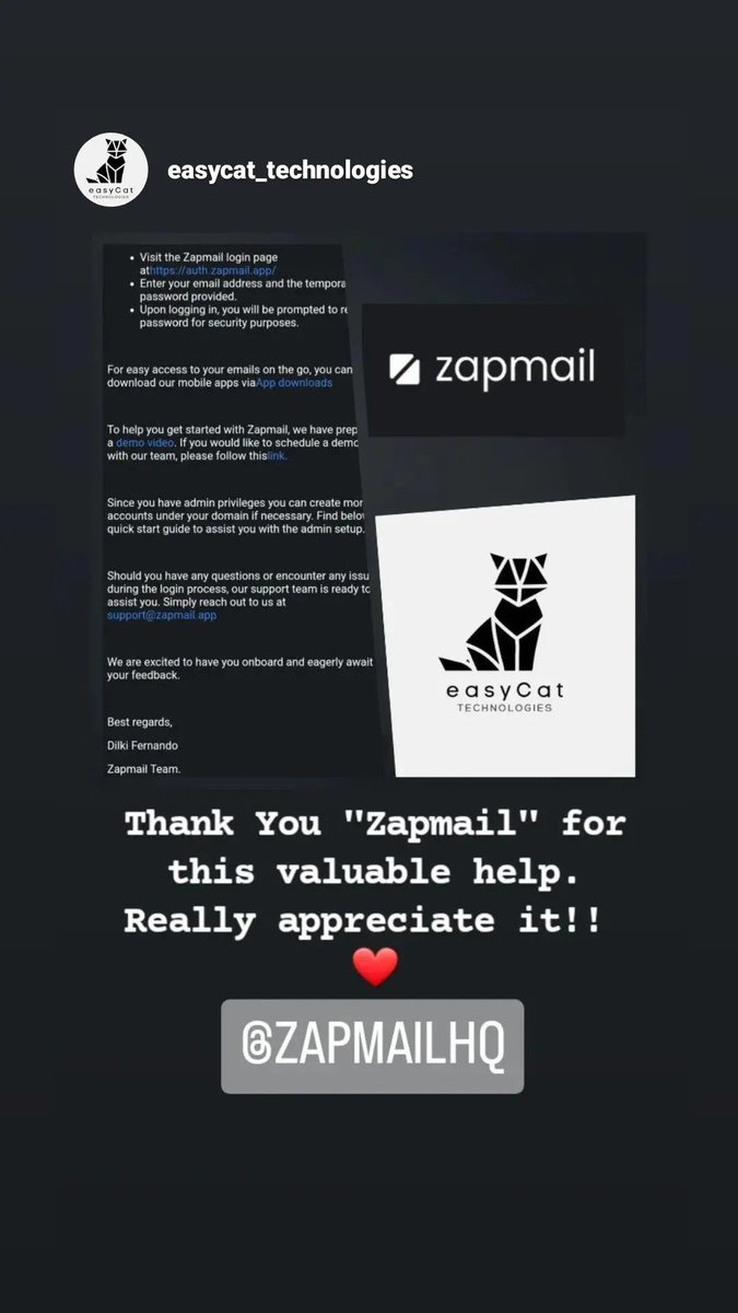 Love when we hear that Zapmail is supporting fellow founders! 🙏🏼🥰
