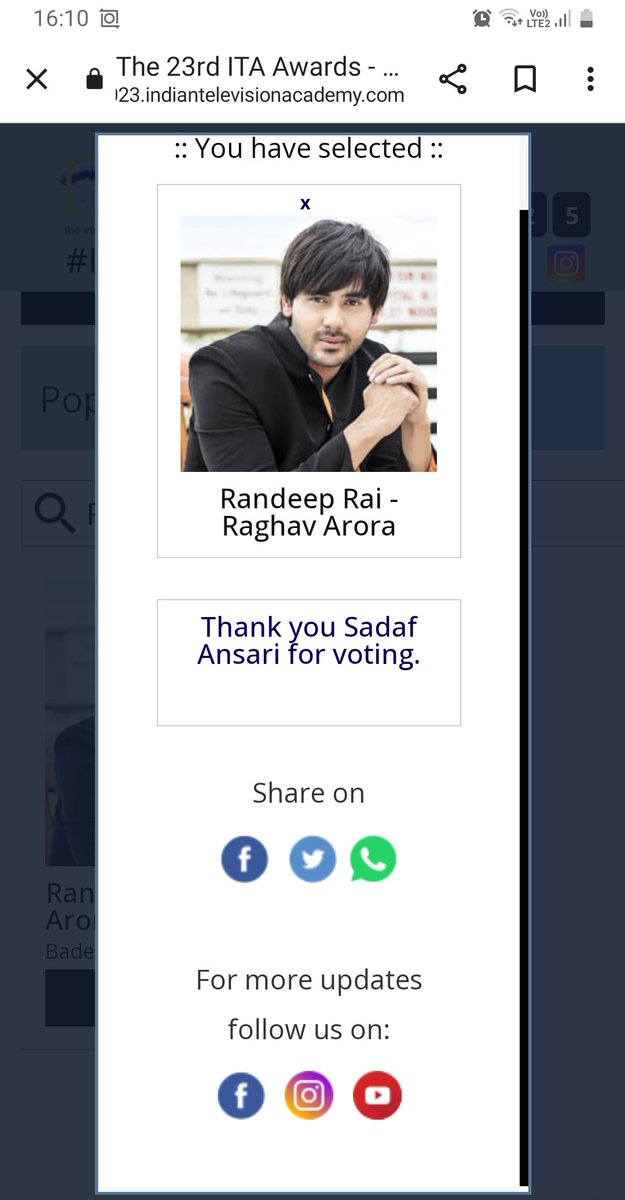 Vote for Randeep 
ita2023.indiantelevisionacademy.com
#RandeepRai #Raghavarora