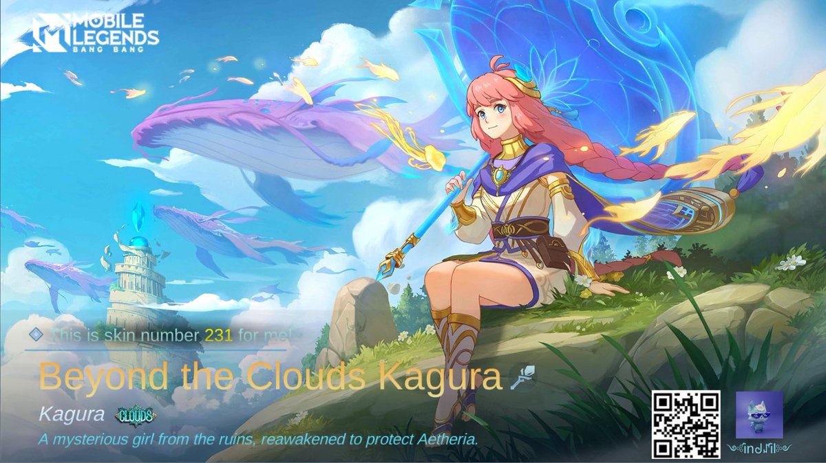erljanc's tweet photo. I just obtained a new skin Beyond the Clouds Kagura in Mobile Legends: Bang Bang! Let's face off against the world's best MOBA players together! 
https://t.co/NfuGixci4C https://t.co/1pCobiylMW