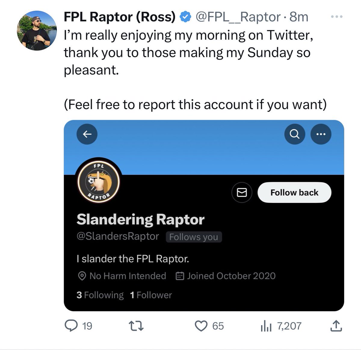 Slandering Raptor tweet media
