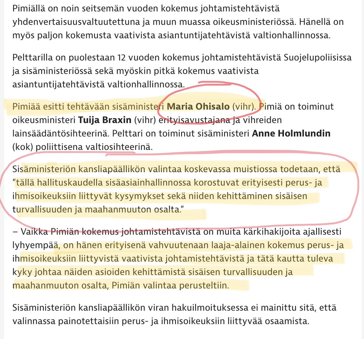 @anunou @MikkonenKrista tyynnytteli. @vihreat suoritti. Ei ikinä - toistan - ei IKINÄ enää vihreää poliitikkoa vaarantamaan Suomen sisäistä turvallisuutta ja p*skomaan sisäministeriötä.