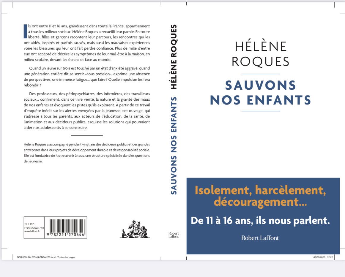 Les adolescents ont un point de vue sur les causes de leur mal-être. Leurs témoignages dans mon livre, Sauvons nos enfants (Robert Laffont), en librairie le 31 août. #rentrée #ados #sante_mentale #harcèlement #climat #grandir