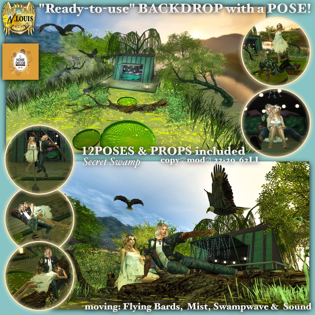 LouisDeBury's tweet photo. #sl #secondlife #Nlouis #slweekendsale #SLHomeDecor #slHomeDecorWeekendSale
NEW RELEASE!
→→→ promo price L$75
HOME DECOR, weekend limited sale!
N.LOUIS - BACKDROP
included: 12poses
moving & Sound
I look forward to welcoming you!
N.LOUIS
https://t.co/QfYTlz9TE1 https://t.co/kV4YsStdcO