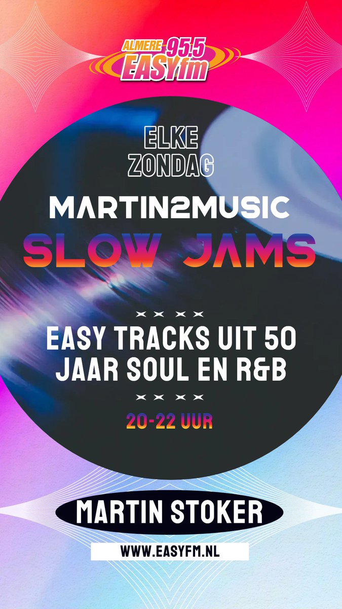 MartinStoker's tweet photo. Vanaf volgende week gaan we weer beginnen met Danceclassics op zaterdagavond, en op zondagavond chillen met de Slow Jams. @easyfm beide avonden tussen 20-22 uur. #easyfm https://t.co/Jx4TFX6mmZ
