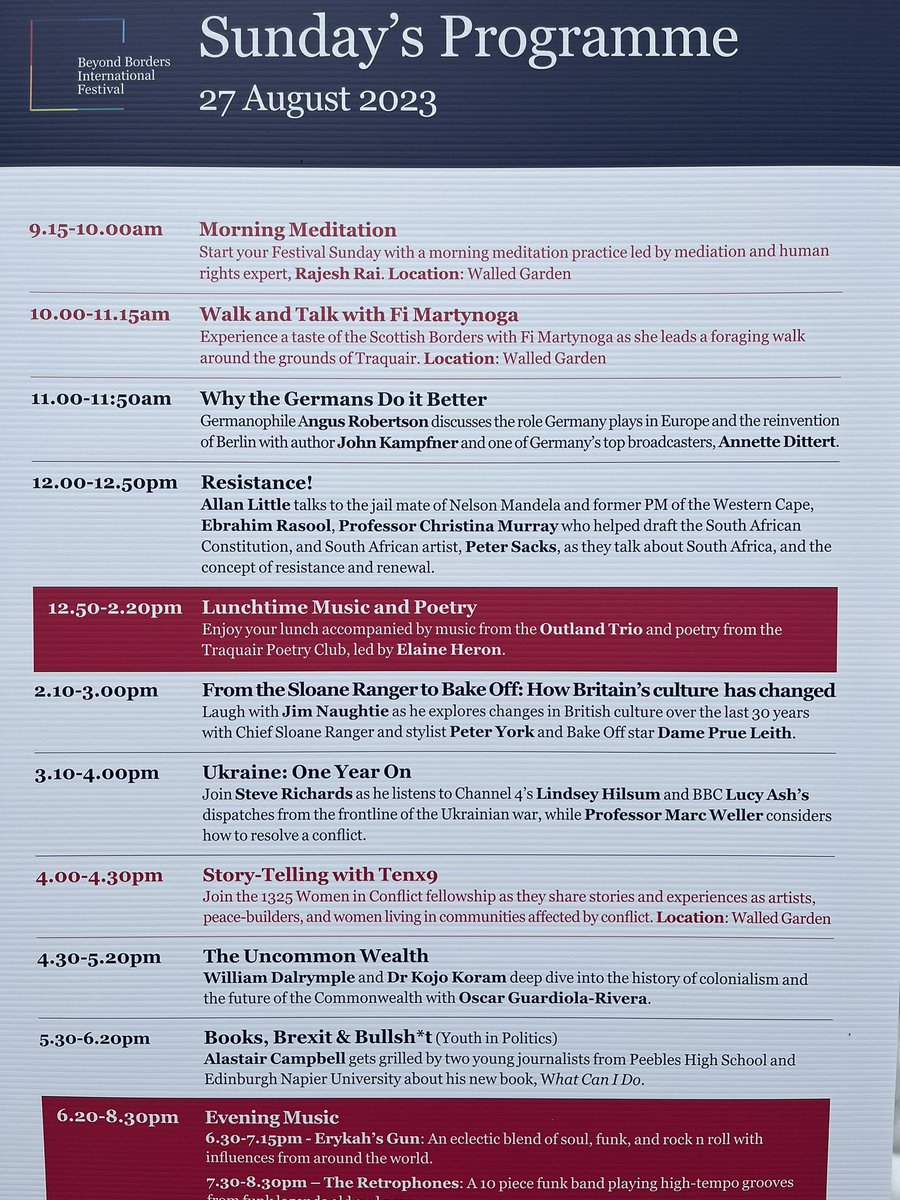 ScotGovID 🏴 (@scotgovid) on Twitter photo Great to be <a href="/BeyondBorders__/">Beyond Borders Scotland</a> International Festival this morning with Cabinet Secretary <a href="/AngusRobertson/">Angus Robertson</a>. Looking forward to meeting some of the Women in Conflict 1325 Fellows, a programme we fund thro Beyond Borders. Great programme of talks too.
beyondbordersscotland.com/projects/women… Great to be <a href="/BeyondBorders__/">Beyond Borders Scotland</a> International Festival this morning with Cabinet Secretary <a href="/AngusRobertson/">Angus Robertson</a>. Looking forward to meeting some of the Women in Conflict 1325 Fellows, a programme we fund thro Beyond Borders. Great programme of talks too.
beyondbordersscotland.com/projects/women…