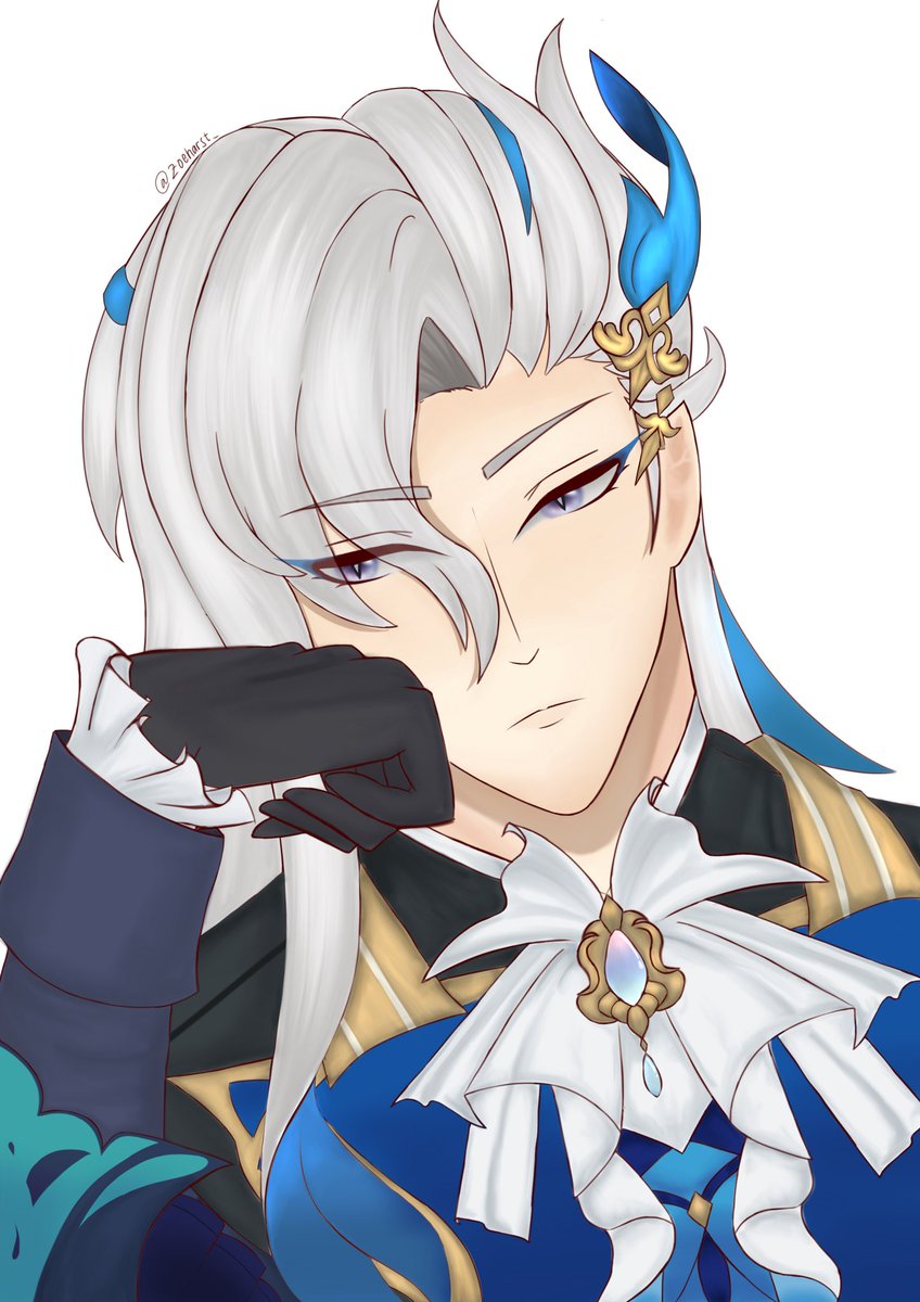 zoeharst_'s tweet photo. chief justice is bored #Neuvillette #GenshinImpactFontaine https://t.co/ULTrR6zNOj