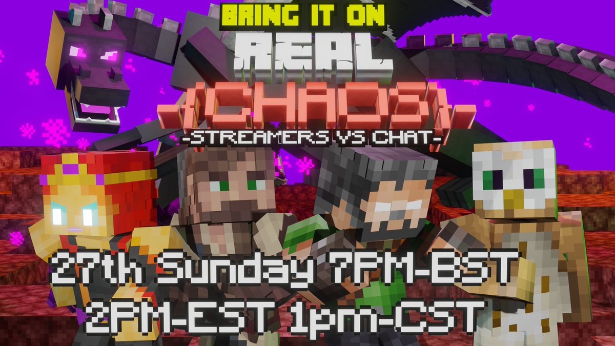 In a few short hours Myself, <a href="/Slacklizard/">SlackLizard</a> with guests; <a href="/hugestormyowl/">Hugestormyowl</a> and <a href="/Drathmorgh/">Drath</a> , will be taking on YOU GUYS for another round of Real Chaos.

Streamers Vs Chat.  will we kill the dragon, or will you stop us?  Who's goes to win, comment your prediction below!!!!