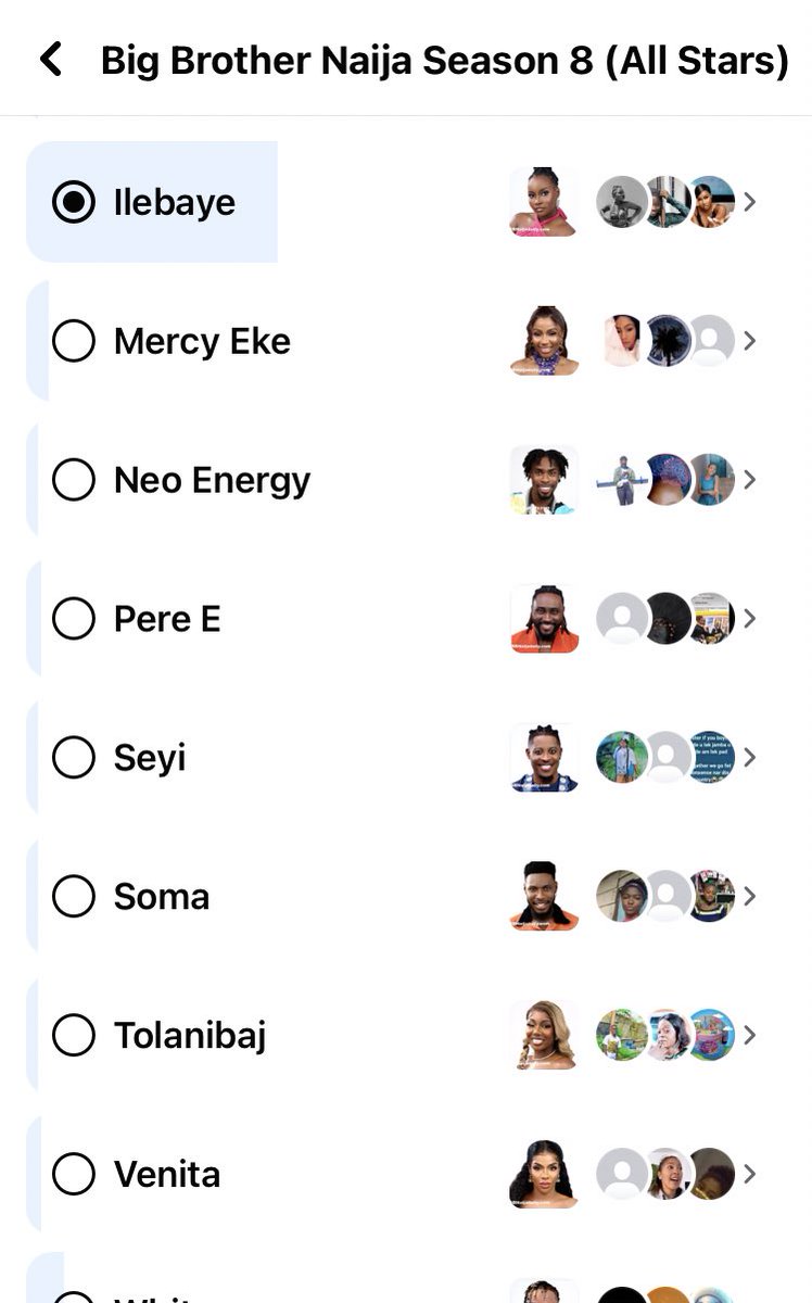 LividSun's tweet photo. Ilebaye inarguably has the hugest fanbase this season. Across all social platforms, I see her winning especially if her fans really vote for her. 

1. Ilebaye :32%
2.Adekunle: 16%
3:Ceec:10%
4:Alex : 6%
5:Mercy 3 %

#bbnaijaAllstars 
#Bbnaija https://t.co/zAp07lpwen