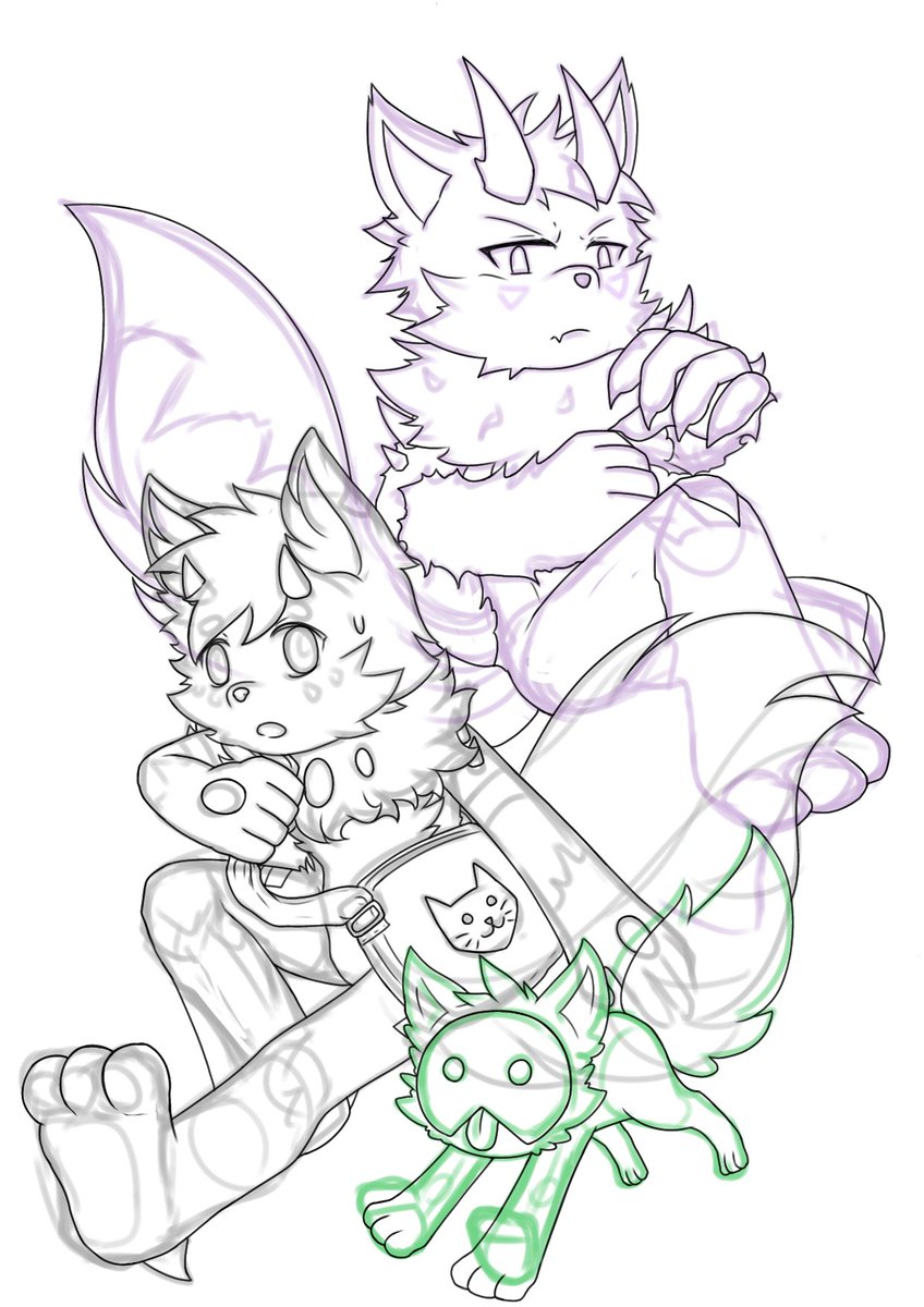 THWypzMUlGYS3fi's tweet image. sketch 30% #Kaijuparadiseoc #KaijuParadise