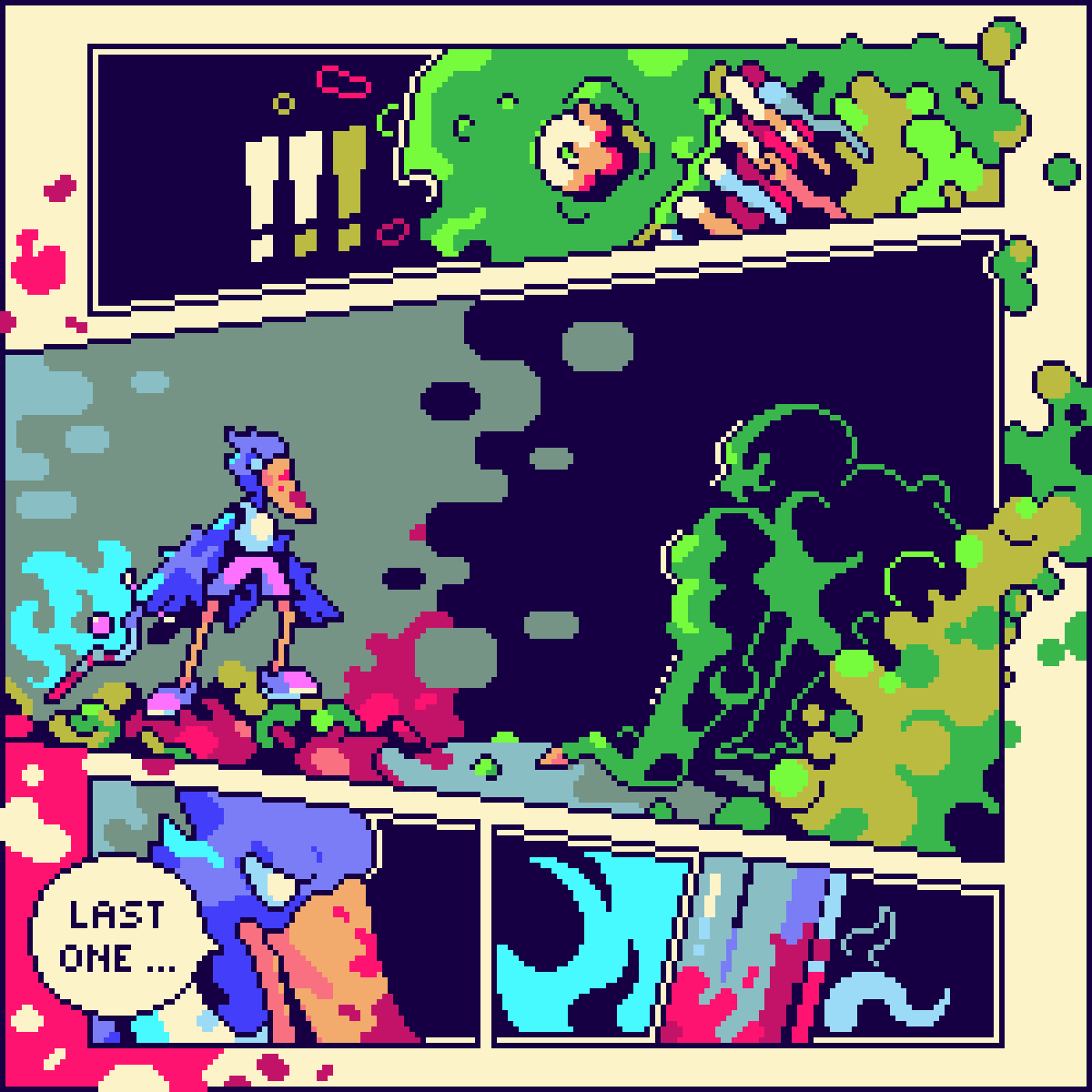retr0grape's tweet photo. Last one...๐ซ
ยฐ
#pixel #pixelart #aseprite #digitalart #art #illustration #artwork #pixel_dailies #pixelartist #pixelartday #ใใใ็ตต #characters #pixelscene #pixelaesthetic #illustragram #aestheticart #concept #palete #colorpalette #comics #monster #sword #shoebill #slime #gore https://t.co/pAgLM2jqAp