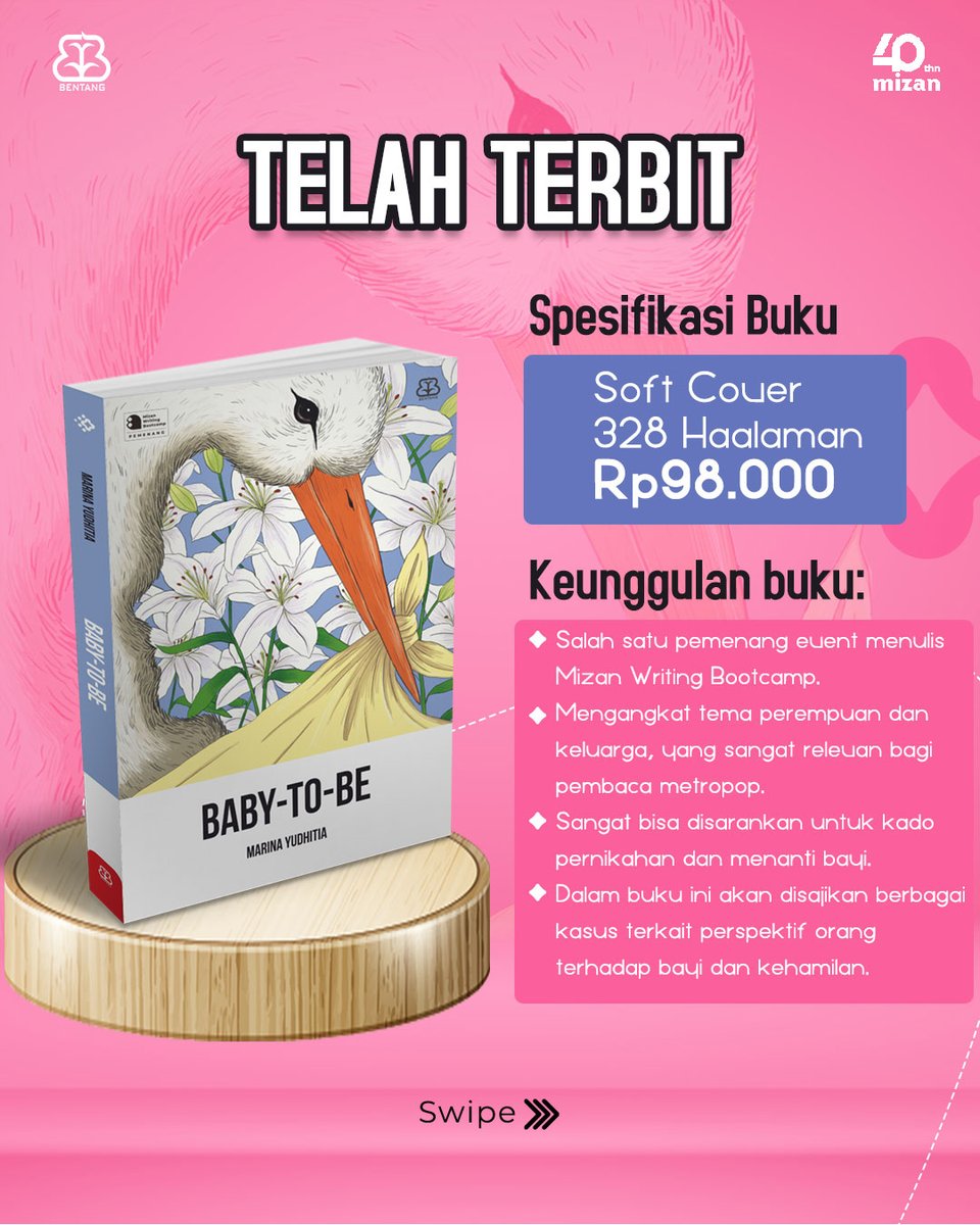 bentangpustaka's tweet photo. Yuk, jangan lewatkan kesempatan buat kenalan sama Bo, seekor bangau misterius yang ada di buku Baby-To-Be!  

Dapatkan di toko buku kesayanganmu, ya! 🥰

#bentangpustaka #bukubentang #babytobe #MWBSiapTerbit #marinayudhitia #birthdoula #serunyabelajar #serunyamembaca https://t.co/evrHdB5F16