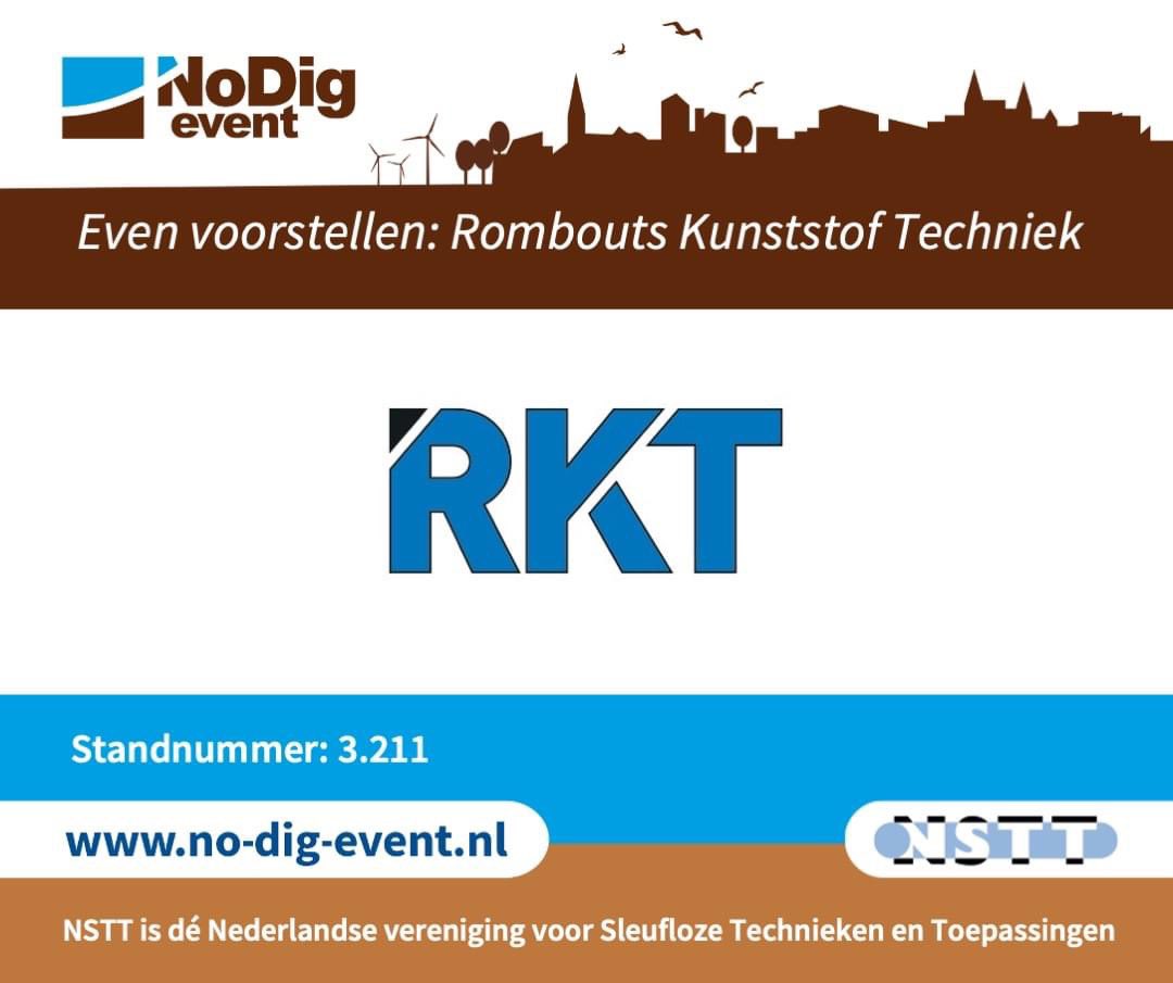 NoDigEvent's tweet image. De spanning neemt toe naarmate we dichter bij het NSTT No-Dig Event op 11 en 12 oktober komen! We zijn verheugd om onze volgende exposant aan jullie voor te stellen, die ons evenement verrijkt met hun expertise en innovatieve oplossingen.

Rombouts Kunststof Techniek