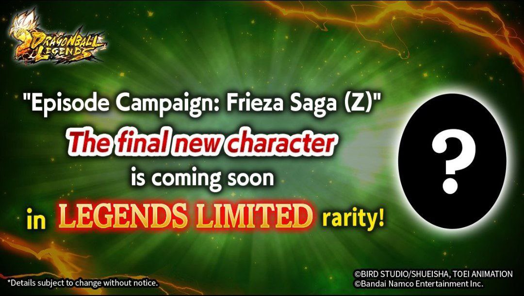DBLegendsITA's tweet photo. [ Legendary News ]

A breve scopriremo quale sarà la LL che verrà introdotta all’interno del termine di questa #FriezaCampaign

#DBLegends #DBLegendsITA #DragonBallLegends #dragonball https://t.co/61C2KmWky1