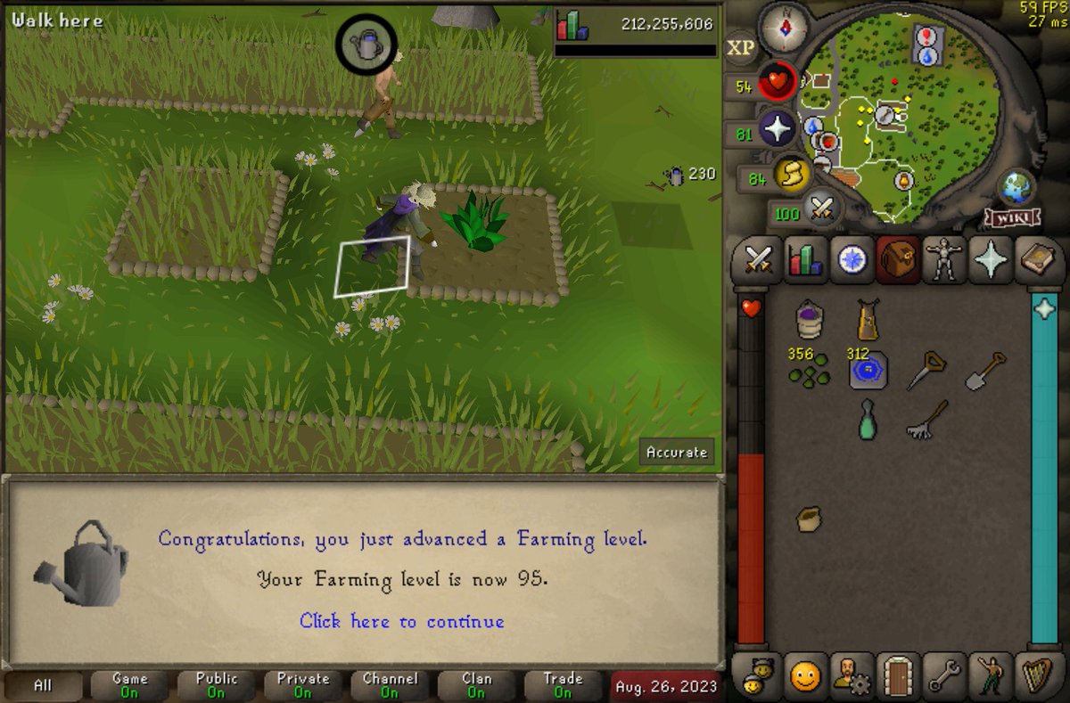 ElPatoCuakOSRS's tweet photo. 95 Farming. https://t.co/T8b1fBM7ib
