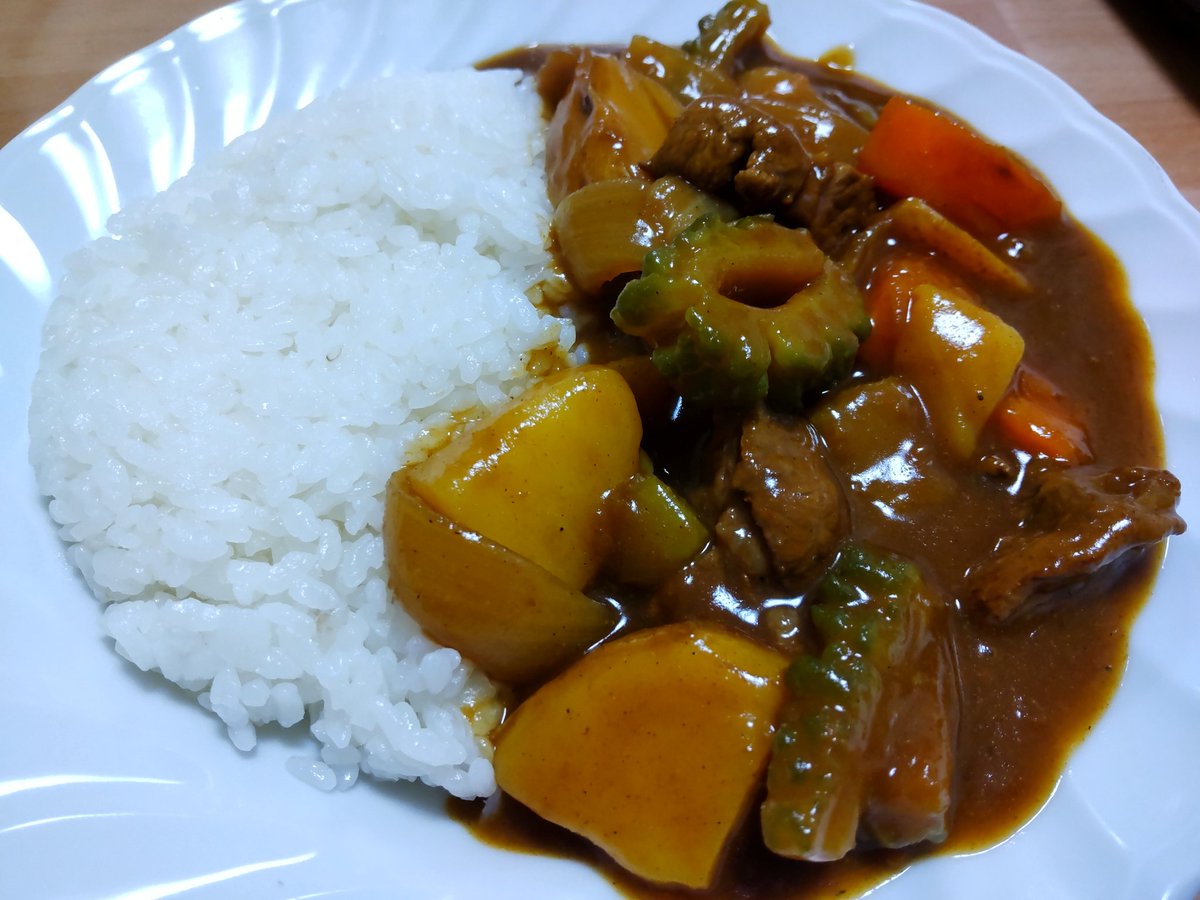 misoajig's tweet photo. みそカツ男子 謹製
ビーフゴーヤ #カレー https://t.co/ZcF6RTozXx