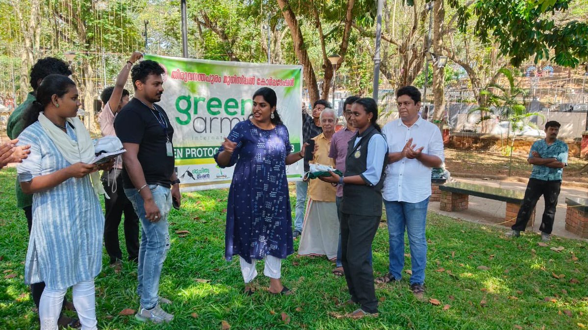 greenarmyintl's tweet image. Green Army volunteer orientation and inauguration of the Onam 2023 Green Protocol campaign was done by Smt. Gayathri Babu, Health Standing Committee Chairperson of Thiruvananthapuram Municipal Corporation.

#GreenArmy
#greenarmyinternational 
#GreenProtocol
#GreenOnam