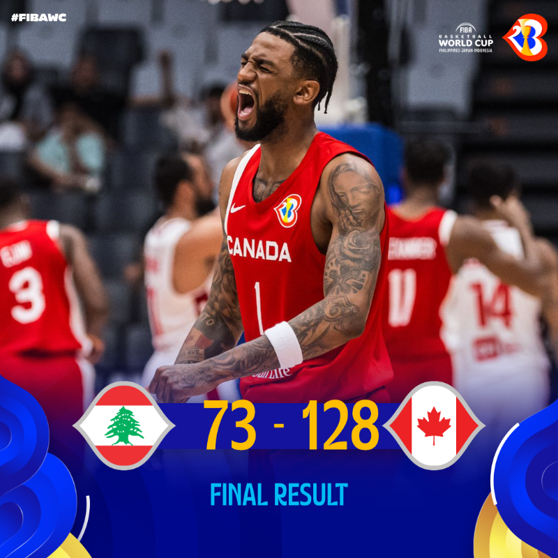 FIBAWC's tweet photo. Canada dominates Lebanon &amp; goes up 2-0 in the #FIBAWC. 🇨🇦

📊 Read more: https://t.co/tifjPBRfu3

#WinForCanada
