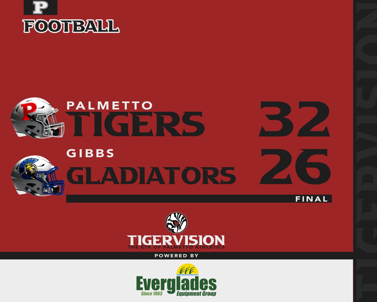 PHSTigervision's tweet photo. Game 1 is in the books! Great job, @Palmettofb ! We're looking forward to being under the lights with you this FRIDAY! #OneTownOneTeam #TheVisionisBack https://t.co/aCorIhbl6v