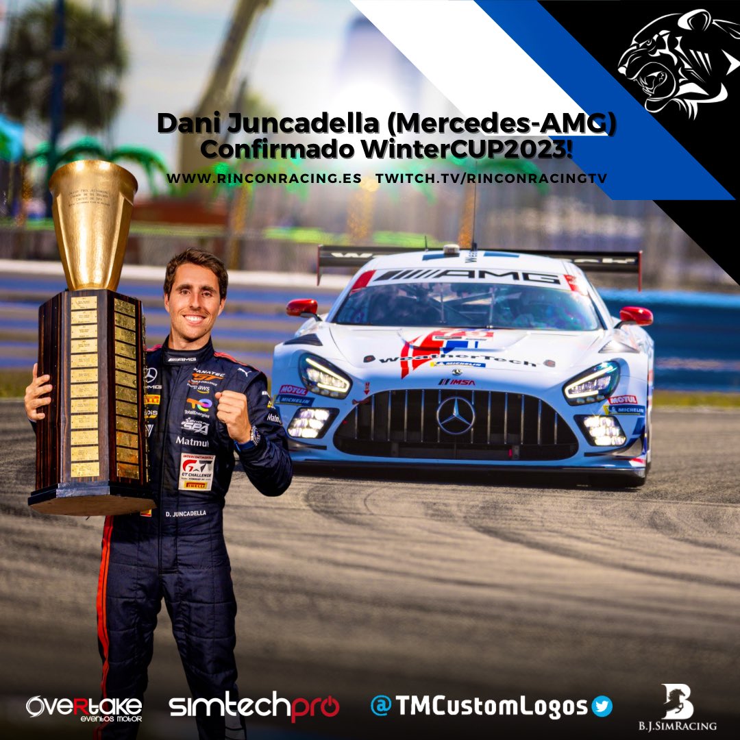 WINTERCUP 2023!🏁 Dani Juncadella @dani_juncadella confirma su asistencia a la WinterCUP 2023! Piloto @MercedesAMG, campeón del GT World Challenge Endurance y del Intercontinental GT Challenge 2022, estará disputando las fechas siempre que le permita su calendario oficial, y