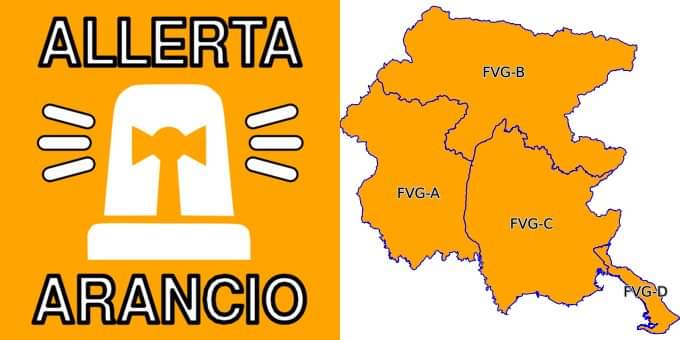 #AllertameteoFVG - ALLERTA REGIONALE 17 DEL 2023
DALLE ORE 00:00 DEL 28/8 ALLE ORE 06:00 DEL 29/8 ALLERTA ARANCIONE PER CRITICITA' IDROGEOLOGICA E ALLERTA GIALLA PER TEMPORALI FORTI SU TUTTA LA REGIONE
 Maggiori informazioni su: bit.ly/3lcJsoh