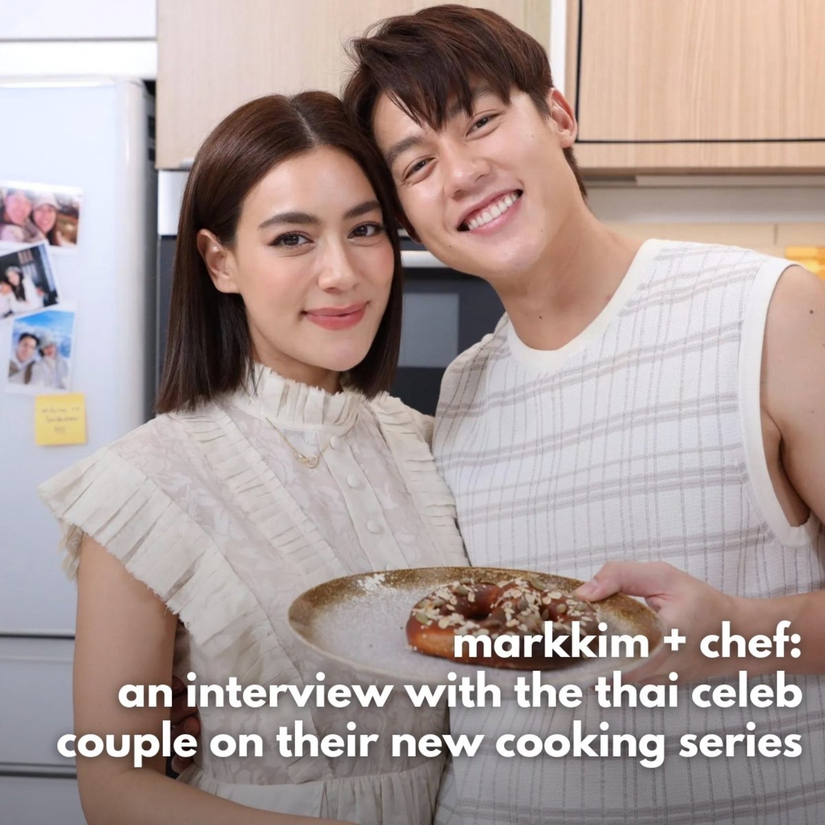 Prinfanclub's tweet photo. Under HBO GO, the name of the new Thai cooking series is MarkKim + Chef. The program stars the Thai celeb couple, Check out this exclusive interview with the couple on their new cooking series.⁠
#หมากคิม ⁠
Cr #LifestyleAsiaTH 
#MARKKIM #HBOGOTH #HBOGOASIA https://t.co/jpVWnfqXsv