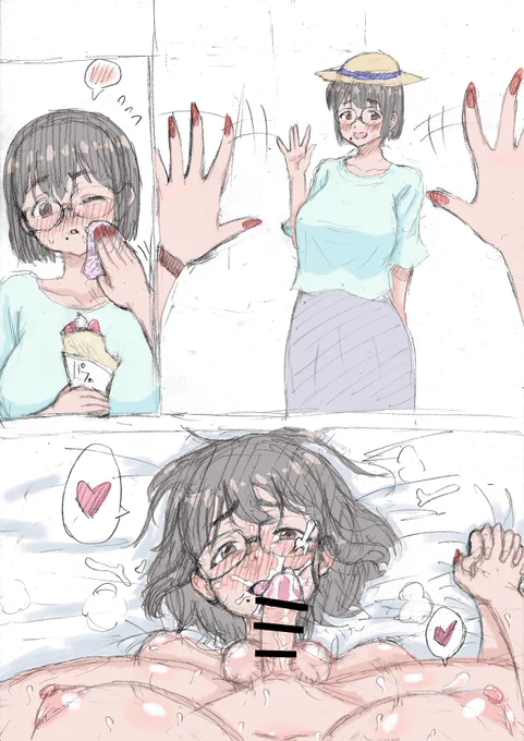 突発的なラクガキです。タイトルは『地味目な彼女とのデート』です。
鉛筆描きのラフに簡易な彩色をしました。見づらいかもしれませんが、お楽しみいただけると幸いです。 