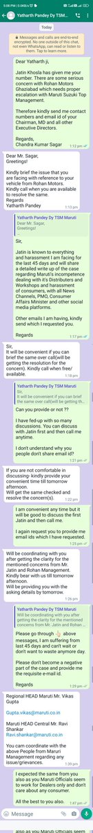 Sagarchandra78's tweet photo. @Maruti_Corp @ZeeNewsEnglish @NDTVProfit @aajtak @CNBC_Awaaz @AnilSinghvi_ @BBCIndia PFA the screenshot of complacent attached of Maruti Suzuki so called Dy Regional Service Manager Yatharth Pandey who has been appointed for consumers and is paid a high amount of salary and remuneration but not interested to talk to his Jr Officer Mr Jatin and call the customer👎 https://t.co/bbMBbHr1tD