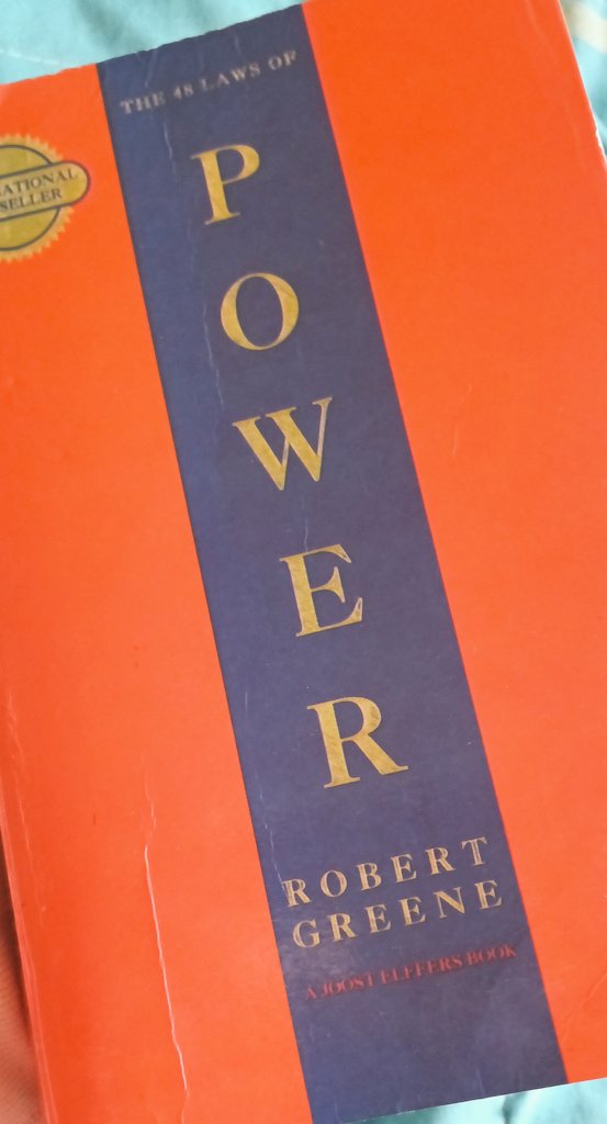 moodofRJS's tweet photo. I'm reading this book now
48 law's of power
Great, cleaver, exllent., You can add any words you want.
Peaple who want live life with awareness of every little thing in cunning, ruthless ect ect must read.
❤️
#RobertGreen
#48lawsofpower #BookTwitter #book https://t.co/5ZDGjkKUQ5