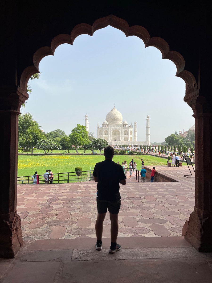 MDaceyHK's tweet photo. What perfect timing! My first ever trip to the Taj Mahal coinciding with @TheRestHistory podcast! Talk about harmony!  Amazing work @dcsandbrook, @holland_tom and @mchidarazvi. https://t.co/YYyEJeeLf4