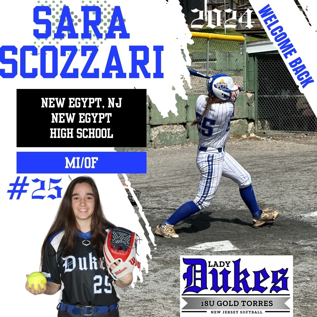 WELCOME BACK University of Albany Commit #25 Sara Scozzari!  Sara brings speed on the bases as well as in the middle infield where she always find a way to stop a ball from getting through.  Her power at the plate is also a huge asset!  @Ladydukesnj <a href="/ScozzariSara/">Sara Scozzari</a> <a href="/UAlbanySB/">UAlbanySB</a>