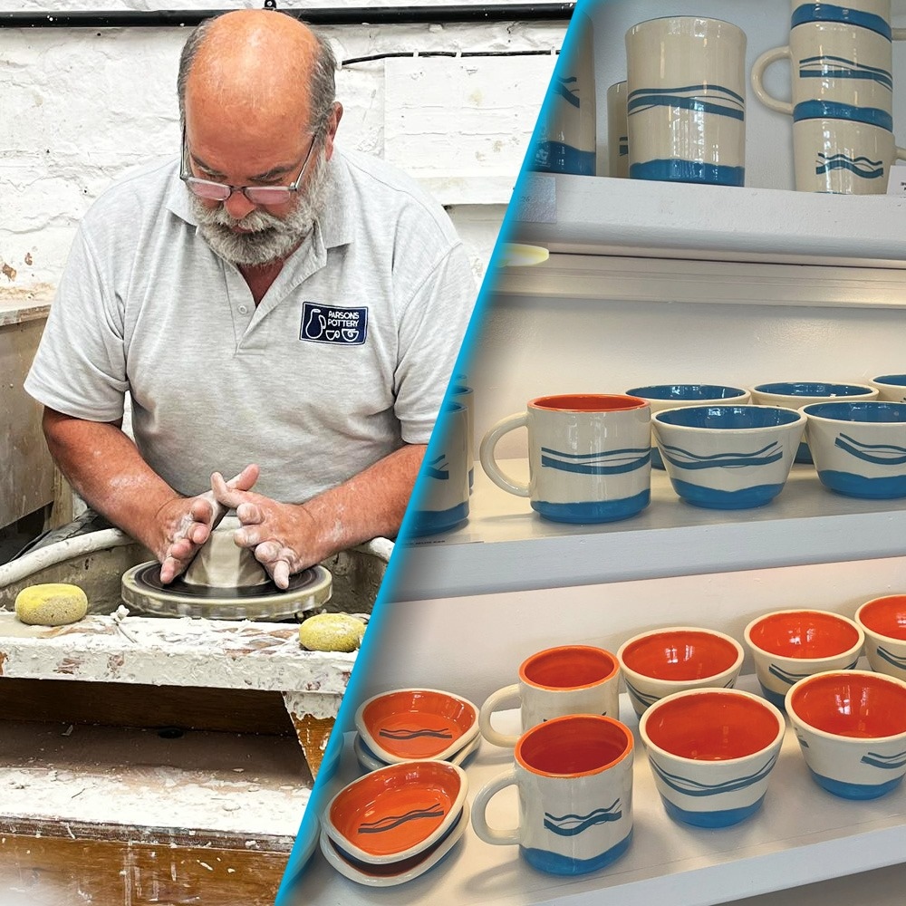 We are SO excited to introduce our beautiful handmade blue pottery inspired by the waves of the sea! 🌊🌊 Embrace your inner coastal style with our unique collection. #budeceramics #handmadepottery #cornishstyle 🌊