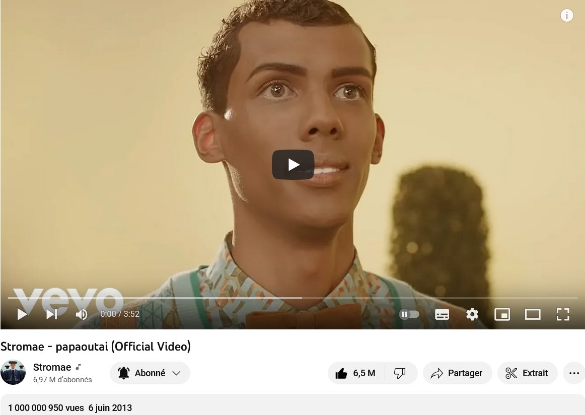 stromae_source's tweet image. 🇫🇷 Le clip de Papaoutai vient de dépasser la barre du milliard de vues !

🇬🇧 The clip of Papaoutai has just passed the one billion view mark!