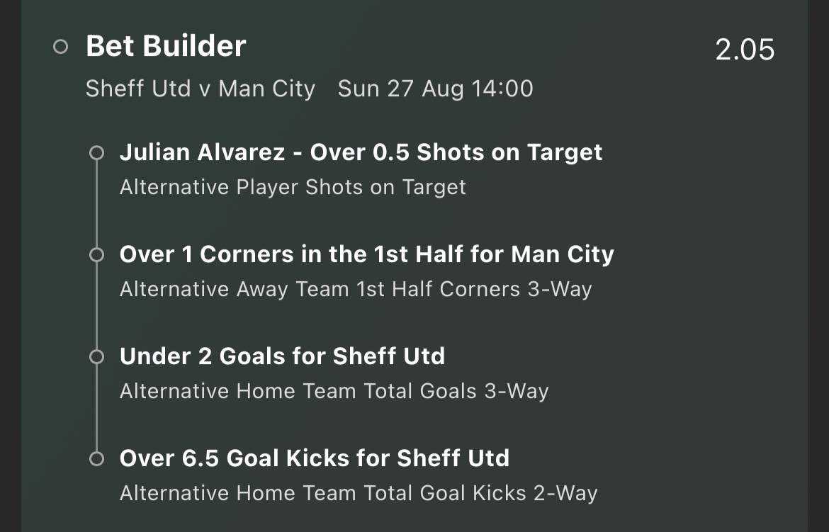 DiscreteTipster's tweet photo. โฝ๏ธ #DiscreteFreePreMatchBet
๐ด๓ ง๓ ข๓ ฅ๓ ฎ๓ ง๓ ฟ Sheff Utd vs Man City (14:00)
๐ 2.05 (Bet365) - 1 Unit. https://t.co/4fe9KOWmrd