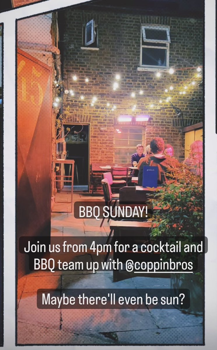 goldfinchsw17's tweet photo. You're Invited to a BBQ Starting at 4...
In collaboration with @CoppinBros 
@tootingnewsie #bbq #tooting https://t.co/4Dzy4Lt56w