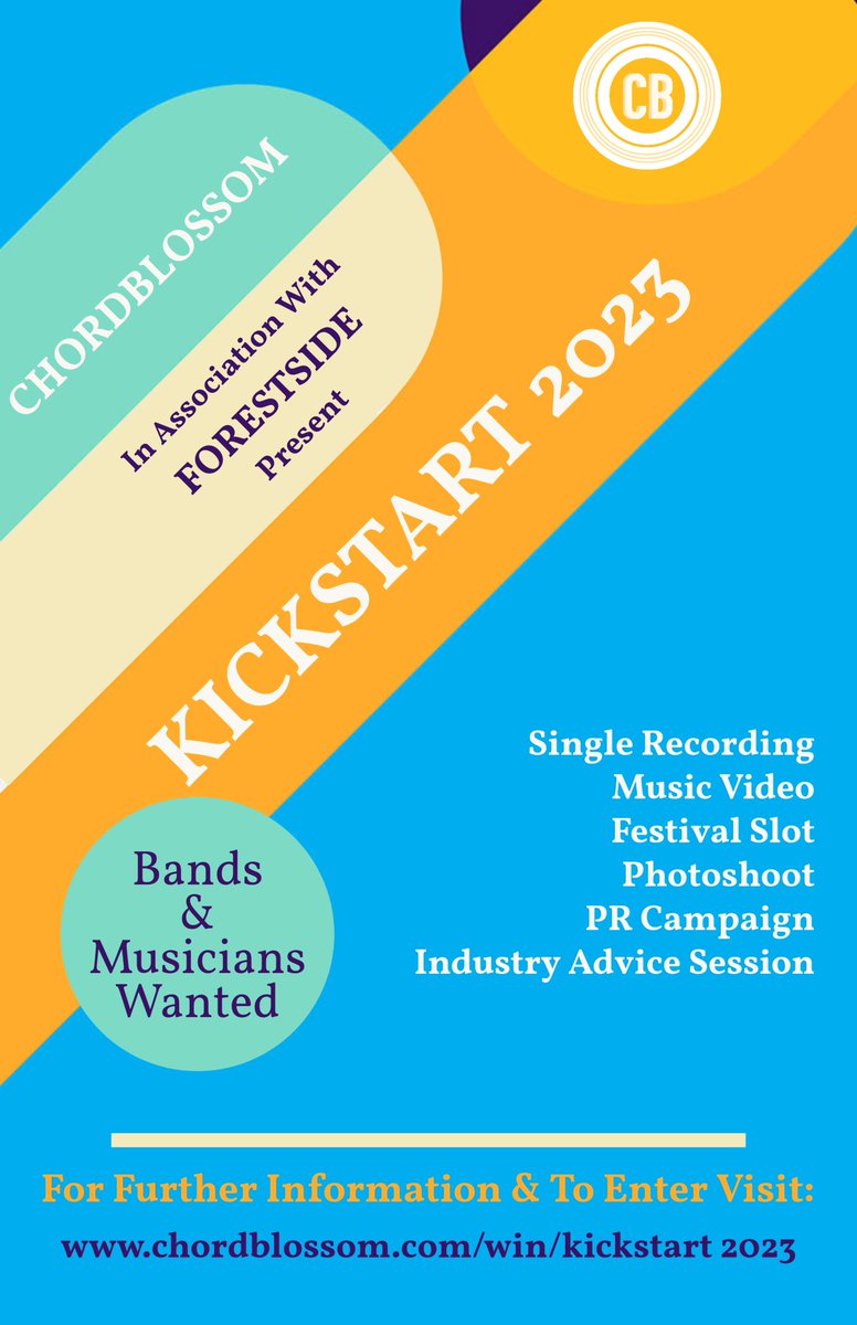 Just one week left to enter #Kickstart 2023. If you are a band or musician from Northern Ireland you would be mad to miss out. #nimusic

chordblossom.com/win/kickstart2…