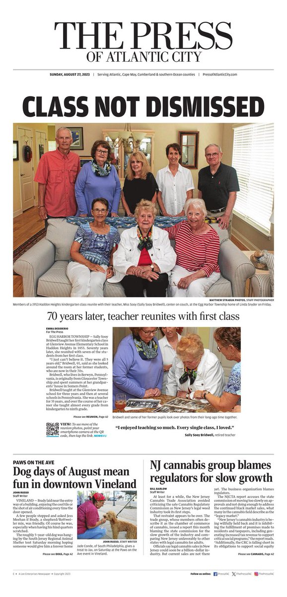 Front page of today’s <a href="/ThePressofAC/">Press of AC</a> featuring stories by <a href="/ACPress_Russo/">John Russo</a> <a href="/EmmaDesiderio/">Emma Desiderio</a> and <a href="/Jerseynews_Bill/">Bill Barlow</a> Photos by @mstrabuk