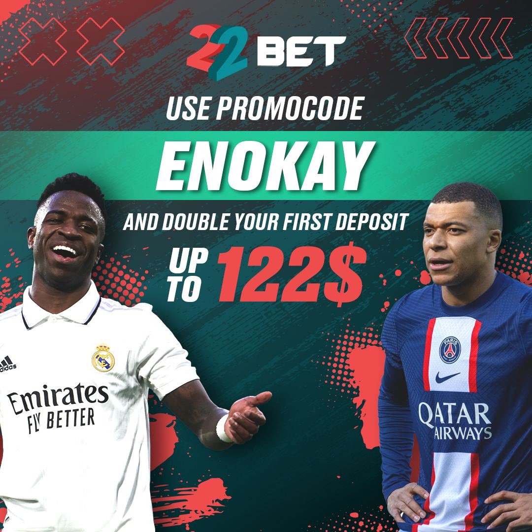 enokay69's tweet photo. 166 odds on 22bet. Highest Scoring Half 

Booking Code : 529X8

Register here : https://t.co/7NCZl9EBBM https://t.co/ThaQBnBsYX