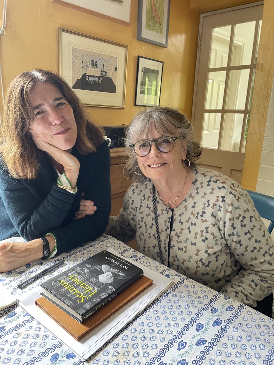 Catherine Heaney with her mother, Marie, in the kitchen where we recorded much of the second episode of Four Sides of Seamus Heaney, all about love in his poetry. On ⁦<a href="/BBCRadio4/">BBC Radio 4</a>⁩ at 4.30 this afternoon, then on BBC Sounds. ⁦<a href="/seamusheaneyest/">Estate of Seamus Heaney</a>⁩