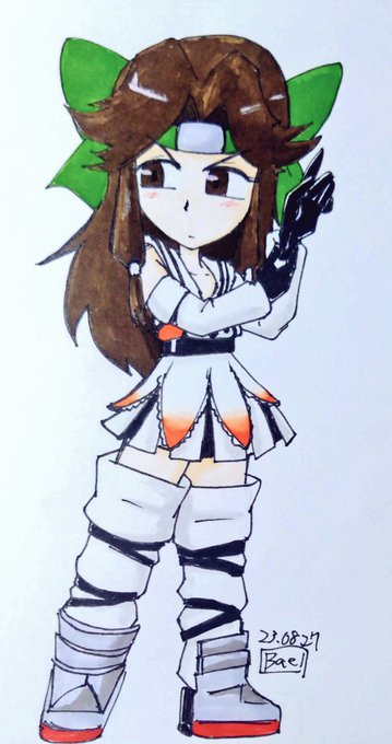 デカリボンちゃ…もとい神通さん。いつもネタにしてるんでフツーに描いてあげないと今日もどこかの鎮守府で似非初期艦やヤバい蘭艦を血祭にあげてると思うと胸が熱いですね?#艦これ #神通 